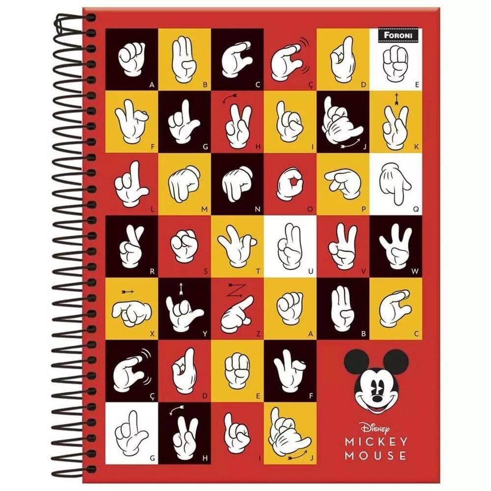 Caderno College Universitario Mickey Libras 160F 10M Foroni