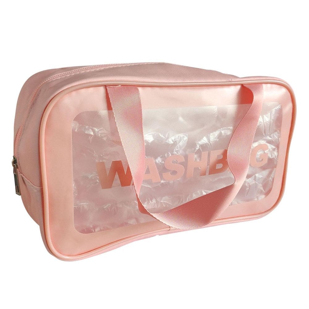 Necessaire De Pvc Grande Alça Organizador Malas Viagem Zíper