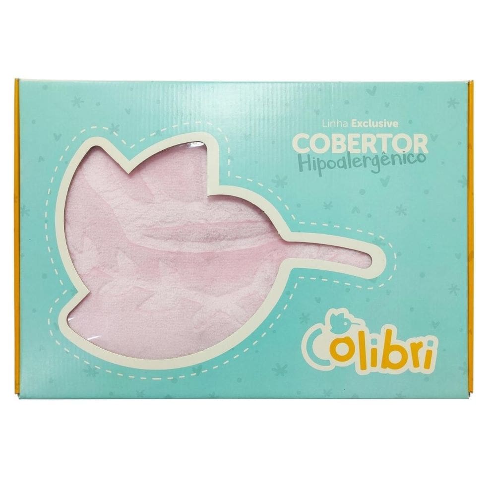 Cobertor Bebê Colibri Relevo Antialérgico Rosa 80x110cm