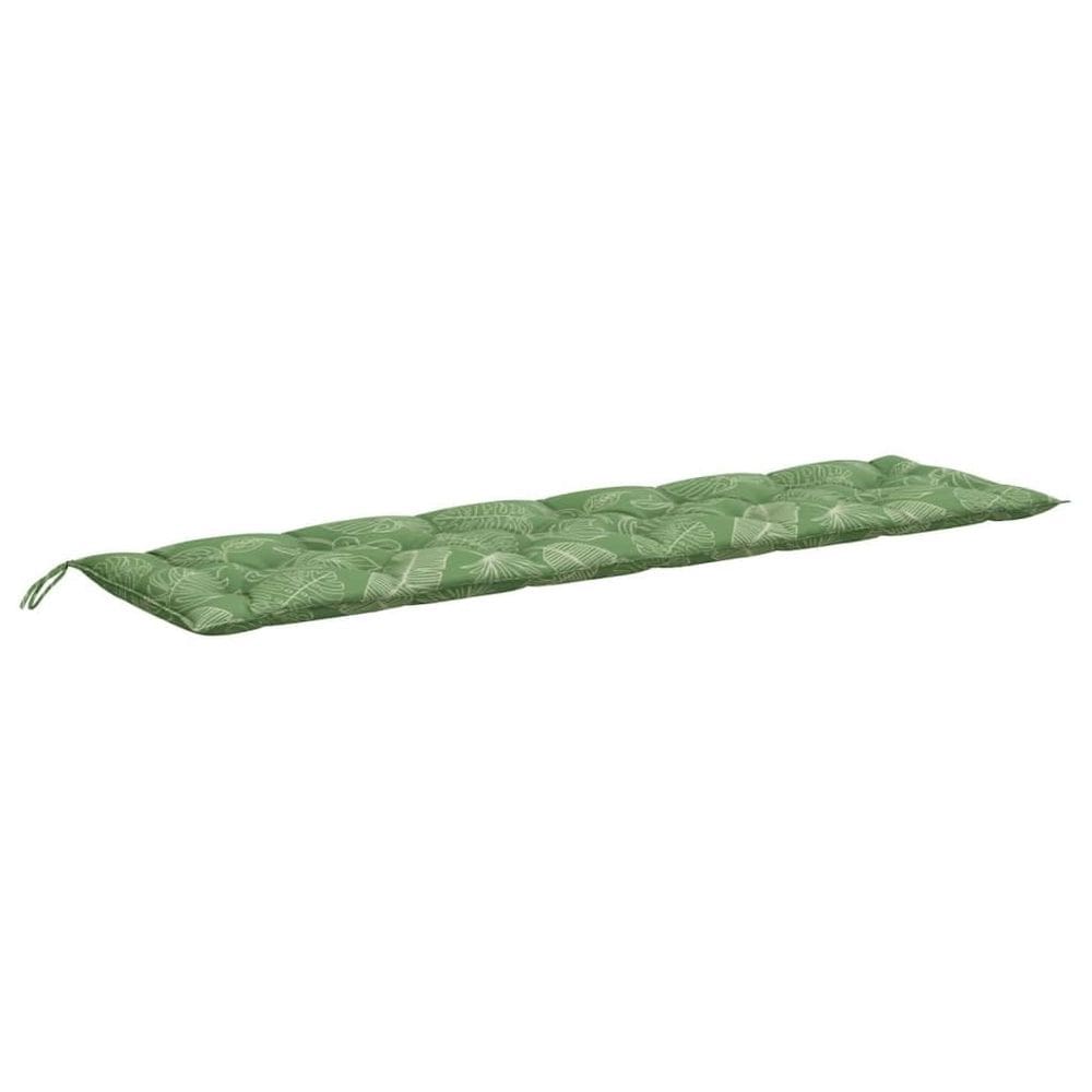 Almofada de banco de jardim VidaXL Leaf Pattern 200x50x7cm Poliéster