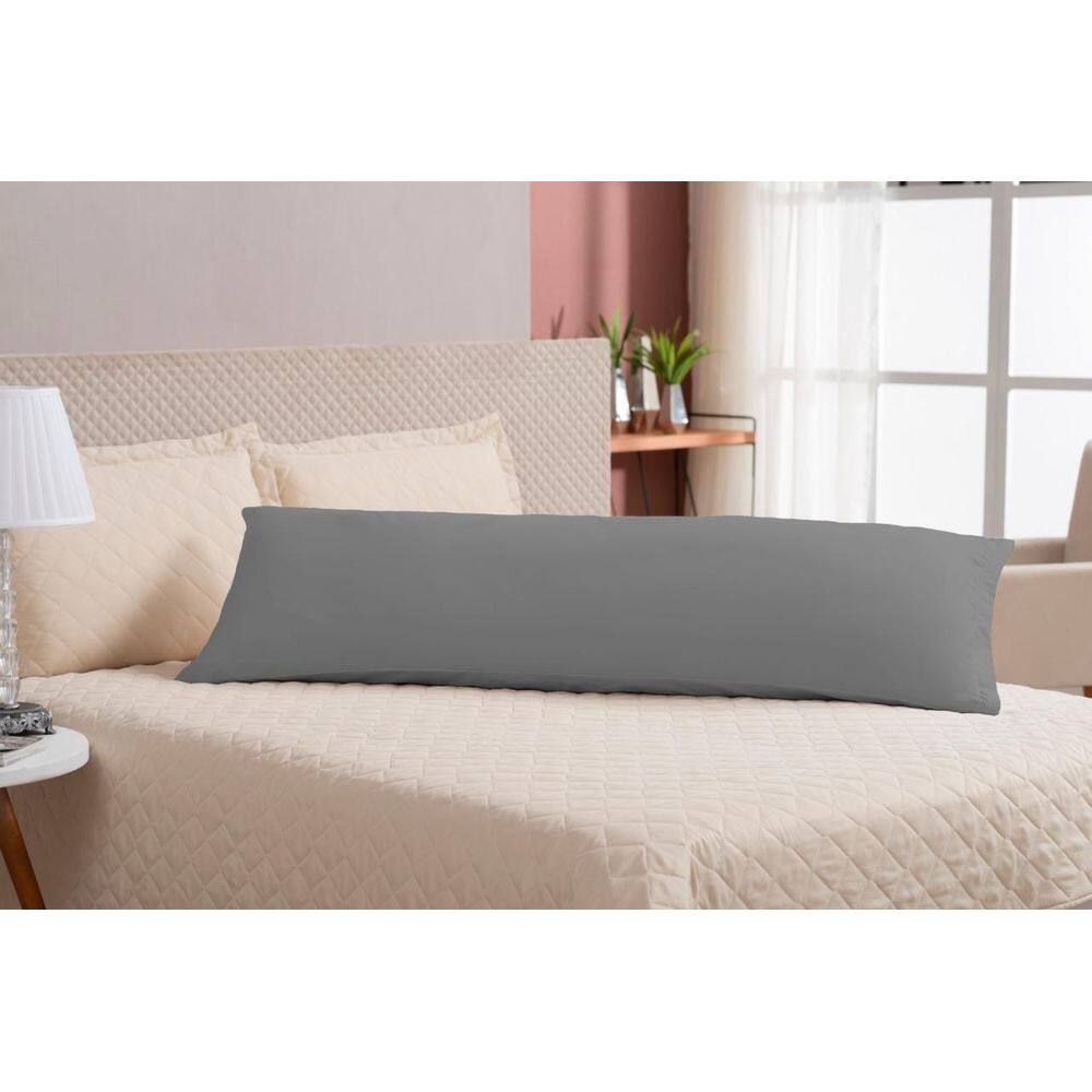 Travesseiro Grande Para Abraçar Fronha Algodão Cinza 90Cm