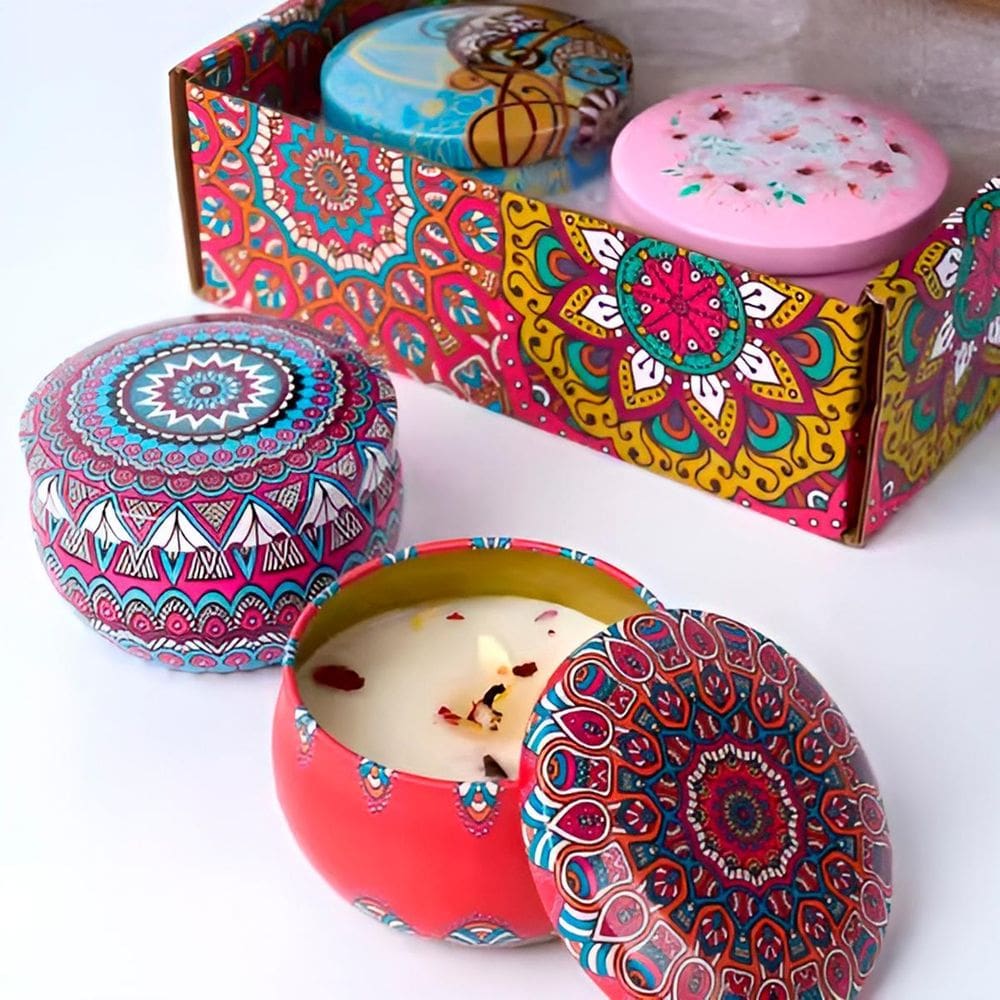 Vela Perfumada Lata Decorativa Decoração Presentes