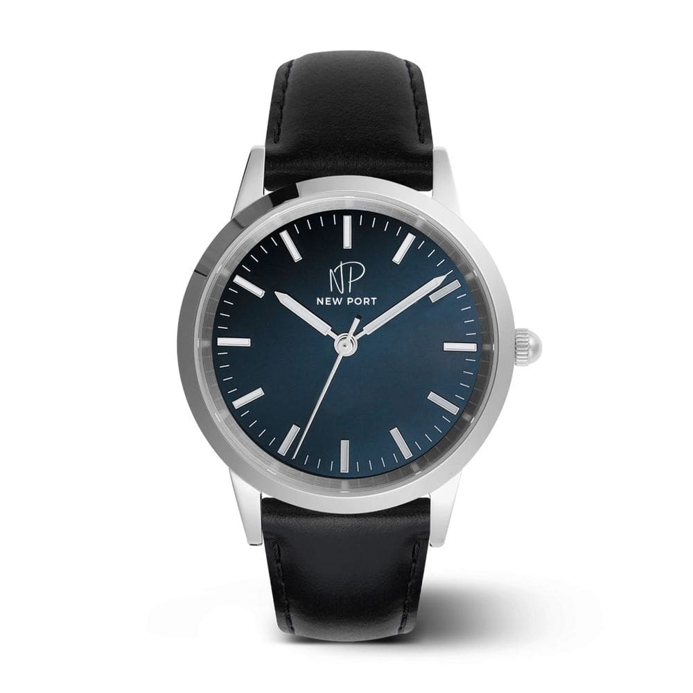 Relógio Masculino Couro Marrom Analógico Casual New Port