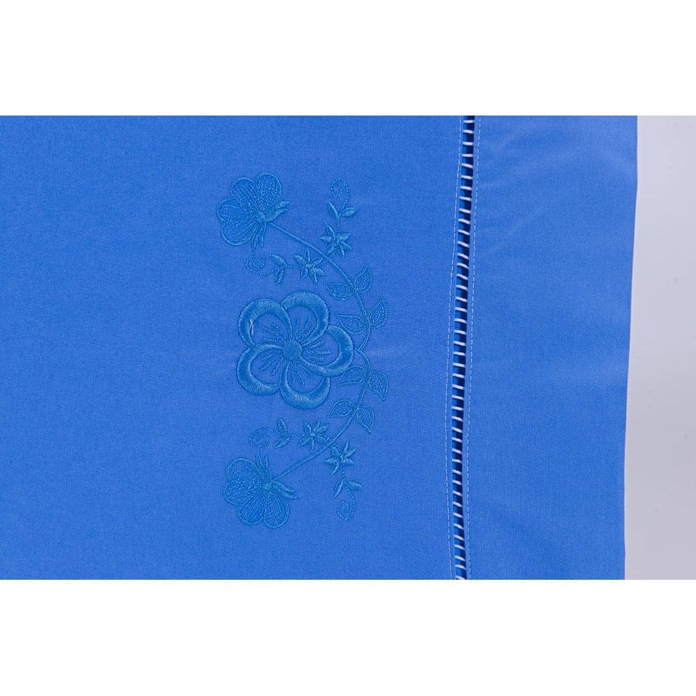 Jogo De Lençol Cama Viúva 100% Algodão 200 Fios 3 Peças Azul