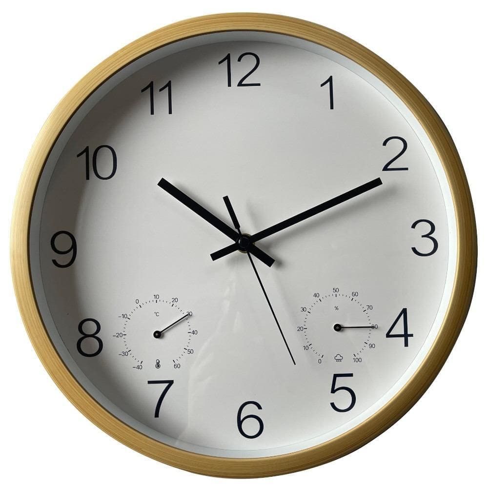 Relógio De Parede 30 Cm Termômetro/Higrômetro Tuh4239 - Tuut