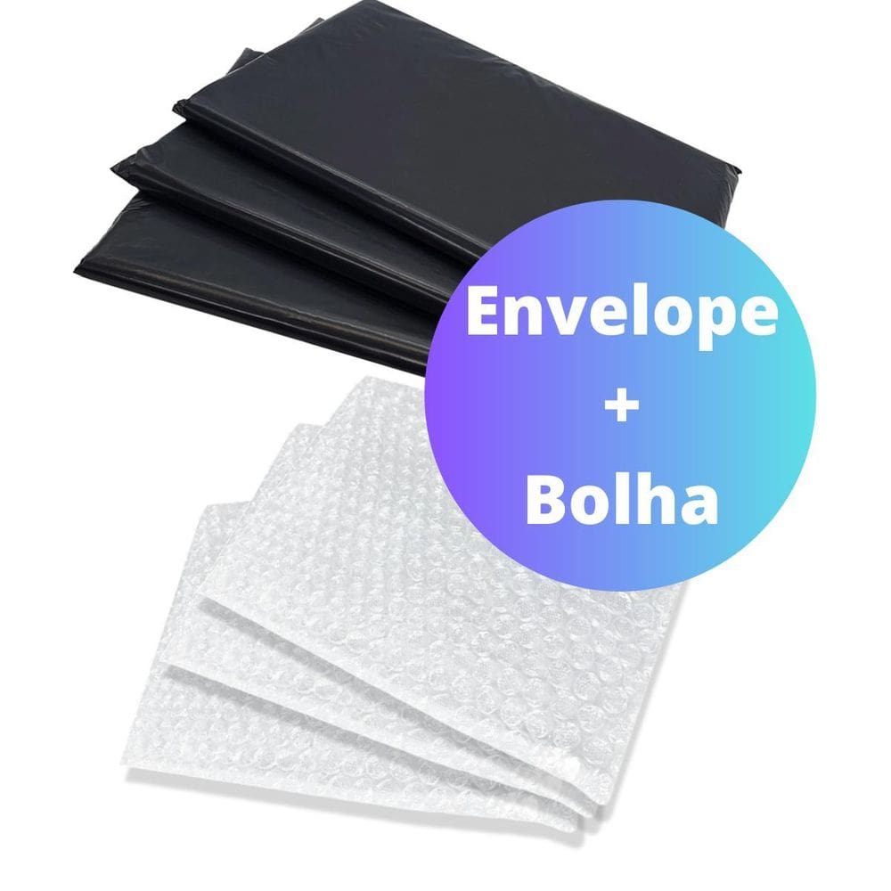 Envelope Preto 20x30 - Anti-Violação - Plástico Bolha