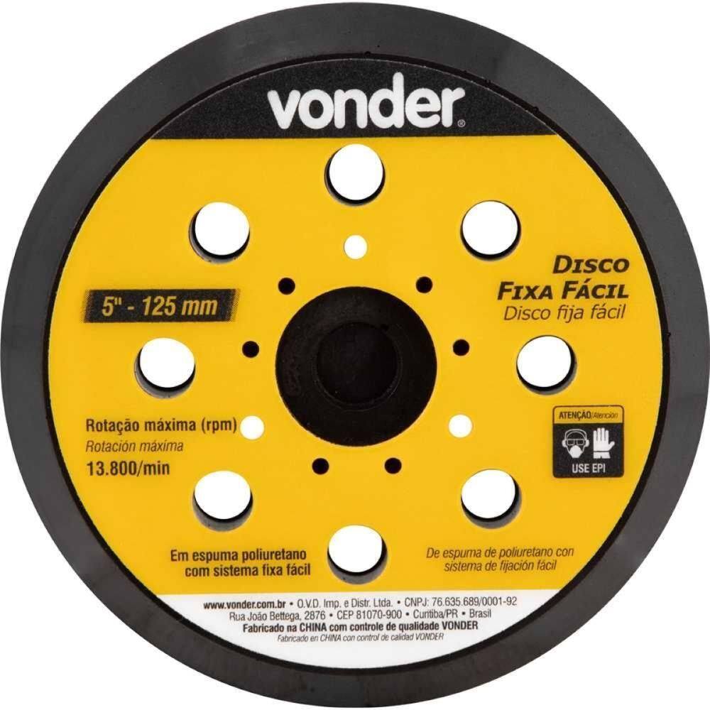 Disco Fixa Facil 125Mm Para Lixadeira Lrv355 Vonder