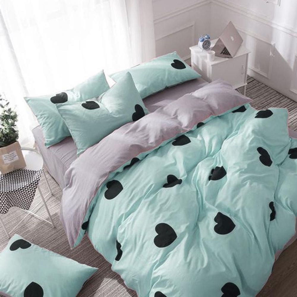 Jogo De Cama Love Tiffany Casal Comum 6Pç Edredom 240X240Cm