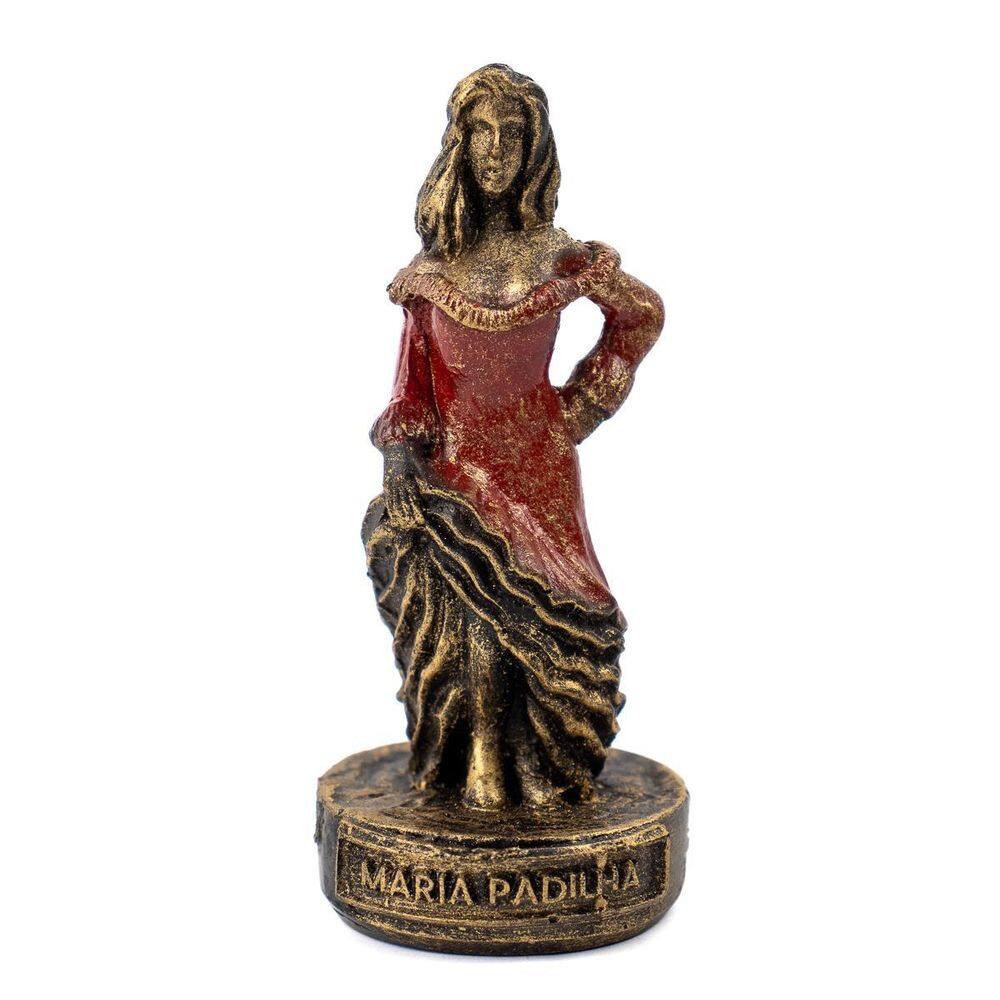 Escultura Maria Padilha Vermelha Vintage Em Resina 10 Cm