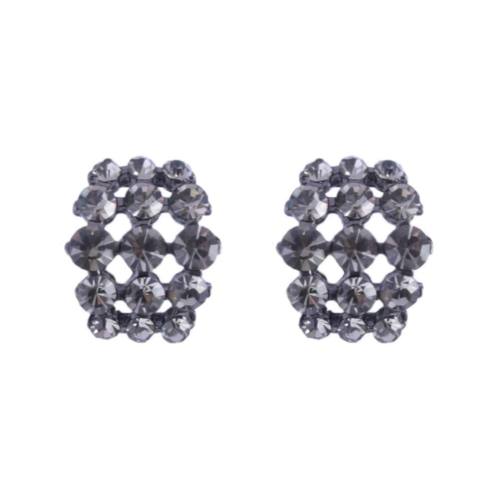 Brinco Pequeno Armazem Rr Bijoux Cristais Grafite