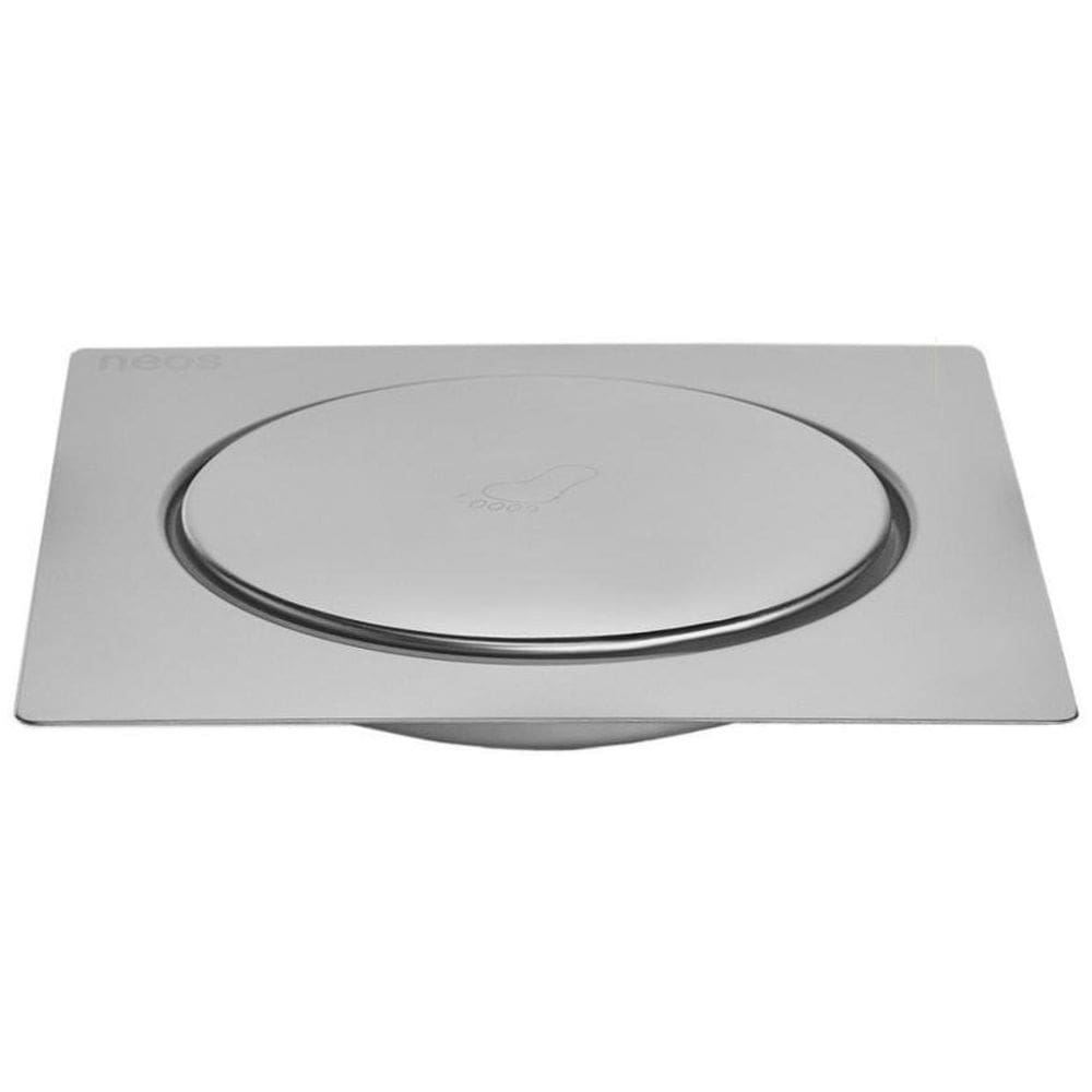 Ralo Click Inteligente Aço Inox Quadrado Veda Cheiro 10X10Cm