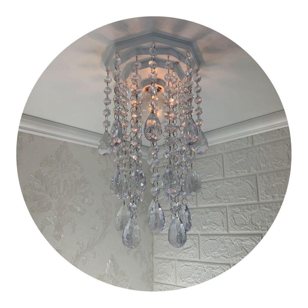 Lustre De Acrílico Branco- Kit Com 2 Lustres