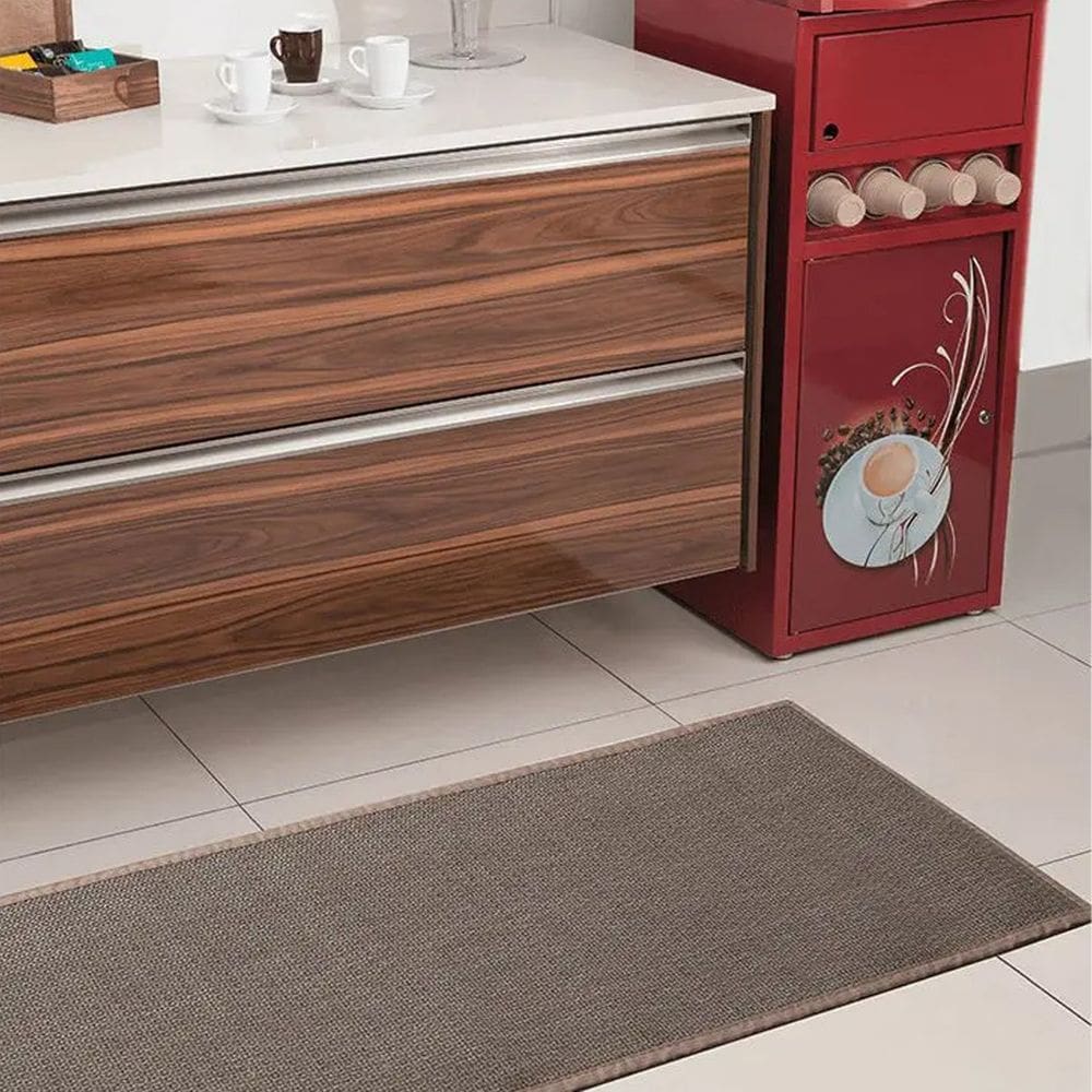 Tapete Passadeira Pratik Antiderrapante 60x180cm - Jolitex - Areia