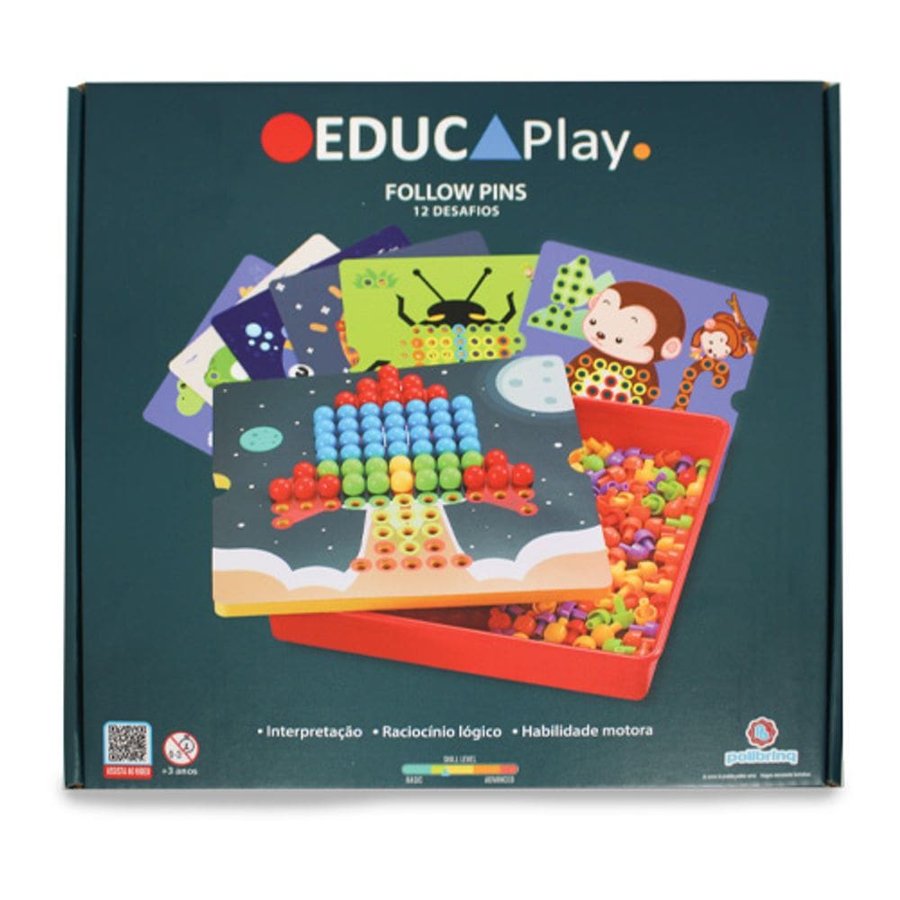 Brinquedo de Montar e Desmontar Educaplay Follow Pins