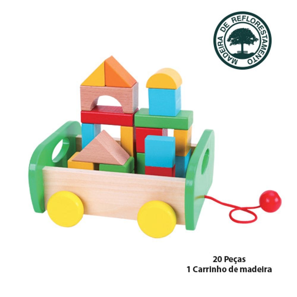 Brinquedo de Madeira Carrinho Crie e Monte Educaplay