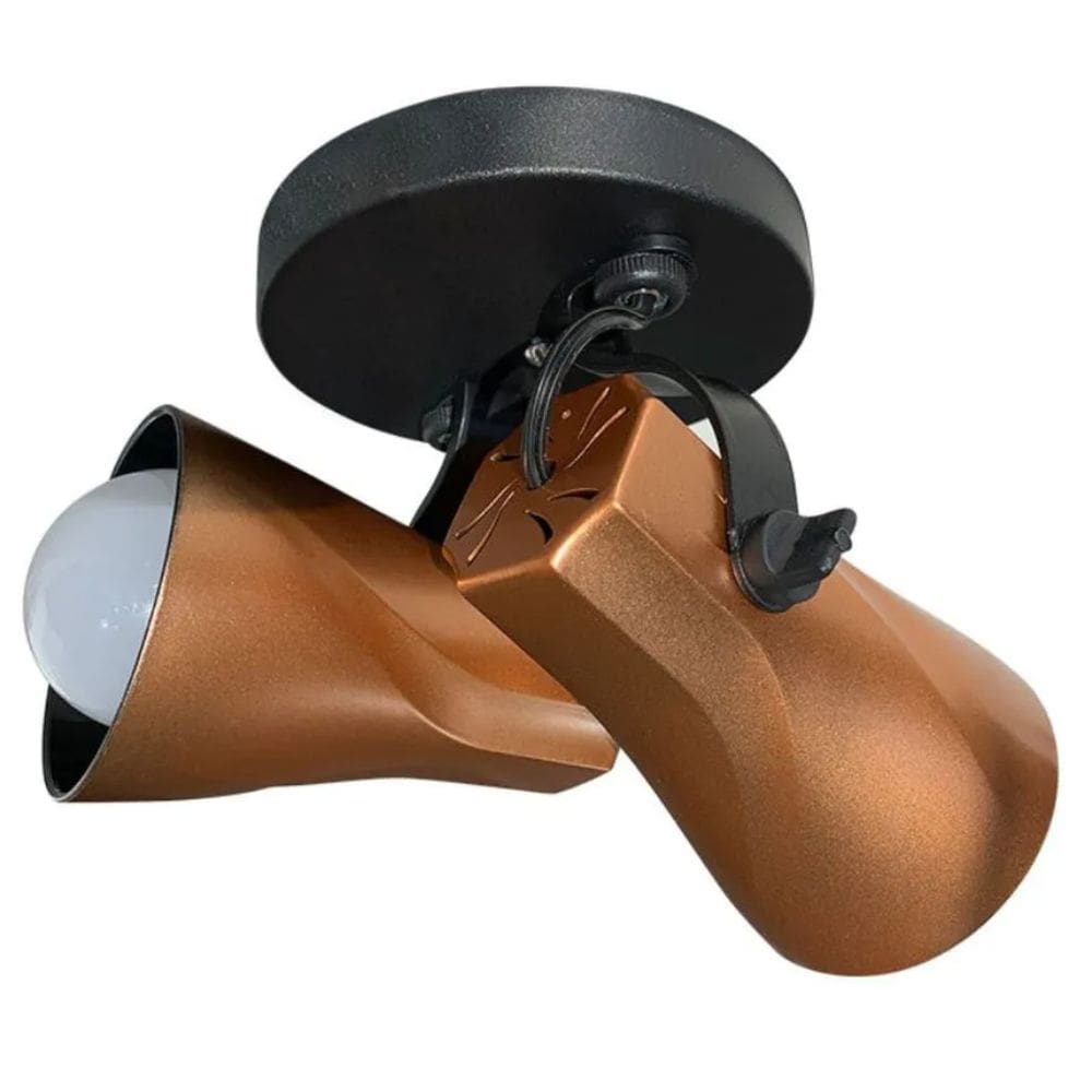 Spot Duplo De Sobrepor Wave E27 Viena Luz Bivolt