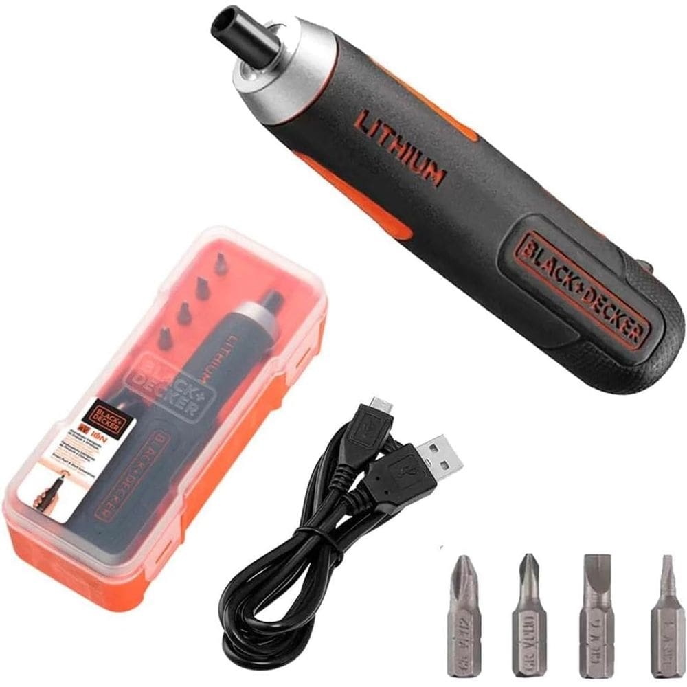 Parafusadeira Push Go 1/4” (6,35mm) 4V, Lítion-Íon Bivolt Black Decker