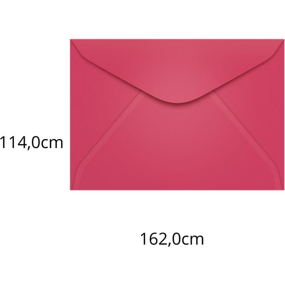 Envelope Colorido 114x162mm Pink Cancun 80g 100unid - Scrity