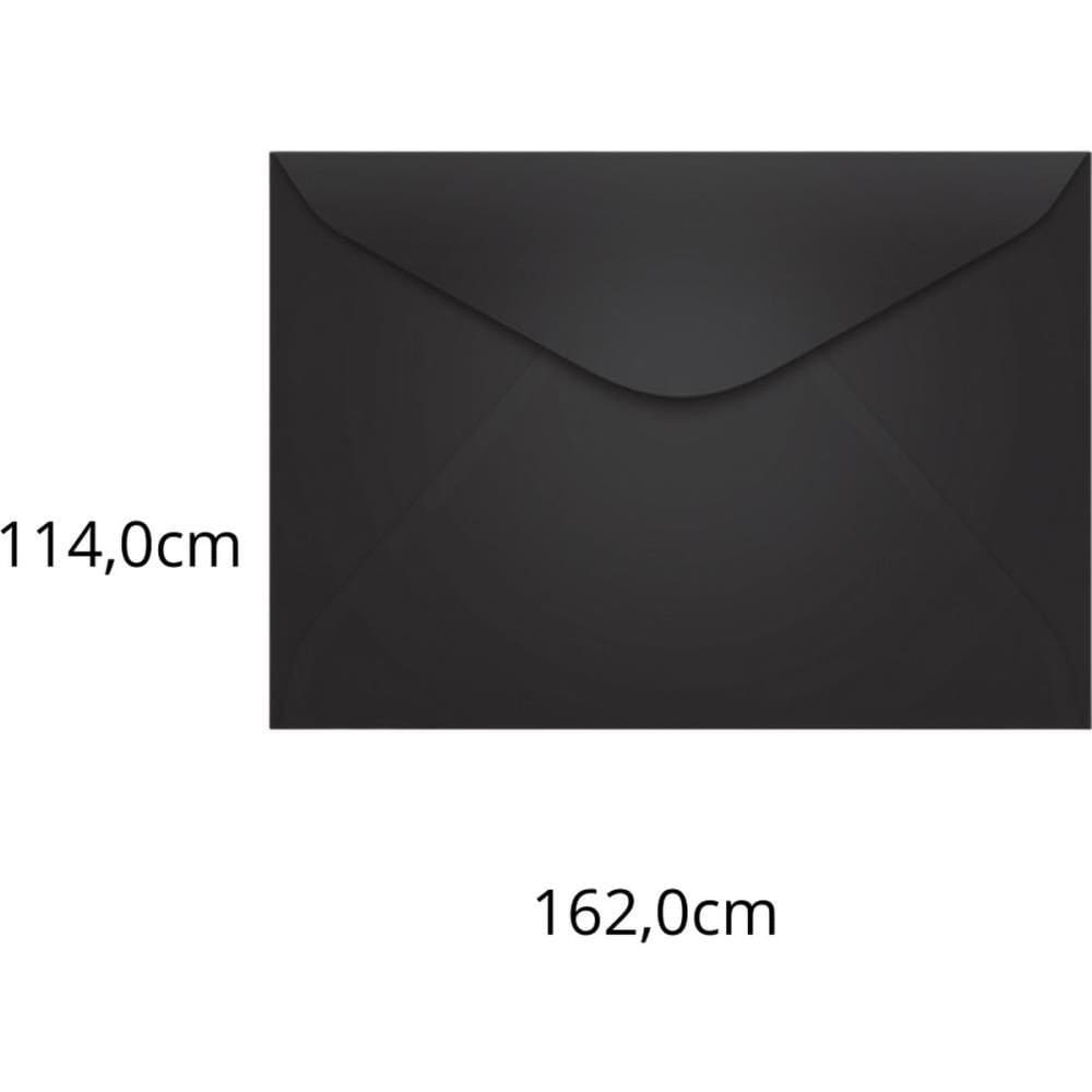 Envelope Carta 114x162mm Preto Los Angeles 80g 100un