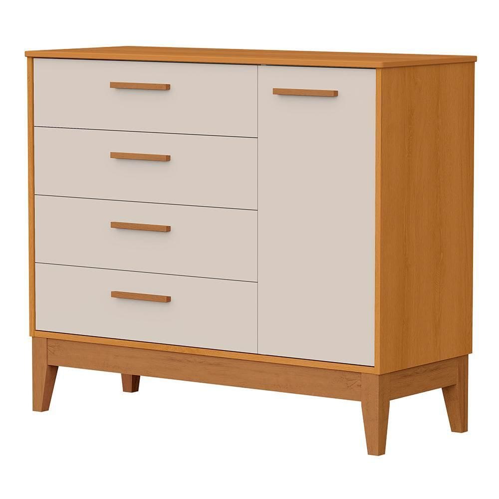 Cômoda Infantil Flip 1 Porta e 4 Gavetas - Reller Móveis