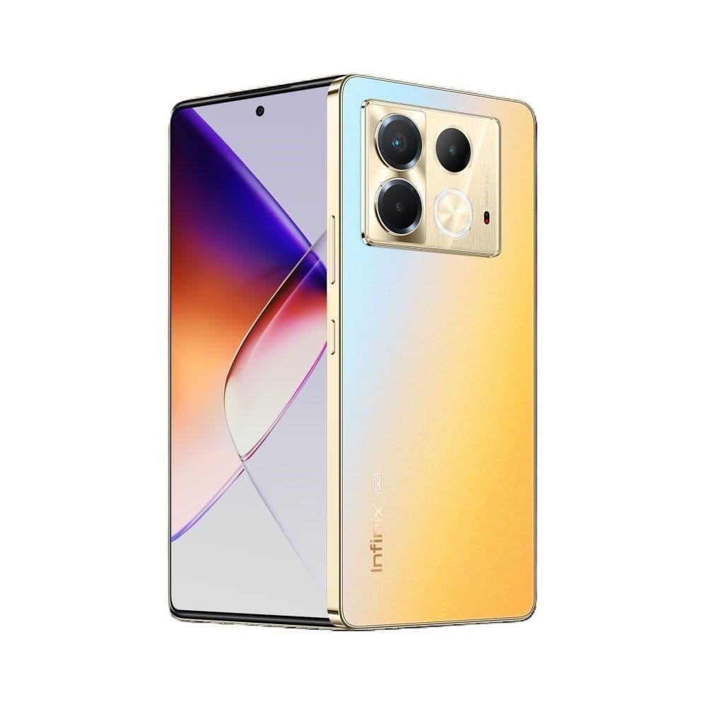 Smartphone Infinix Note 40 5G 8GB RAM 256GB Câmera Tripla 108MP+ Selfie 32MP 6,78” Dual Chip Dourado