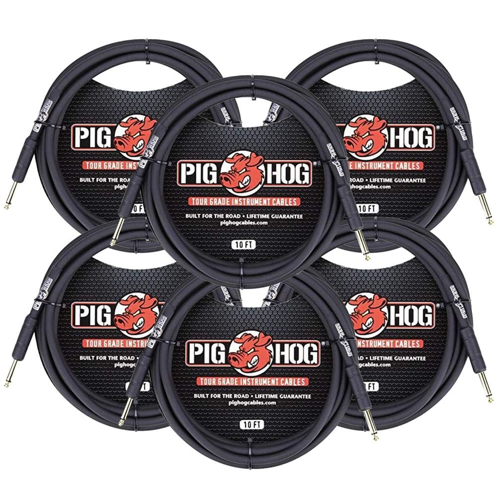 Cabo de instrumento Pig Hog Tour Grade, pacote com 6 m - PH10