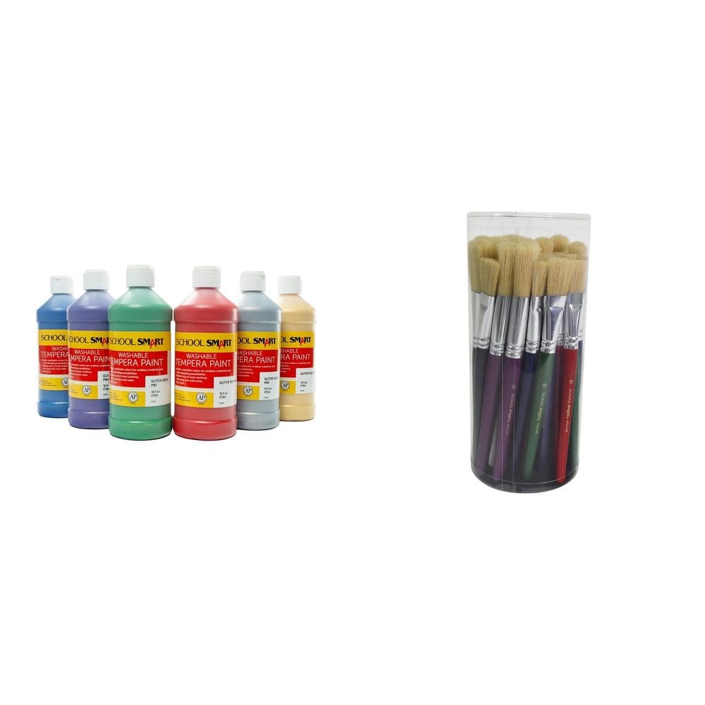 Kit combinado de tintas e pincéis Casafoyer Lavável Tempera