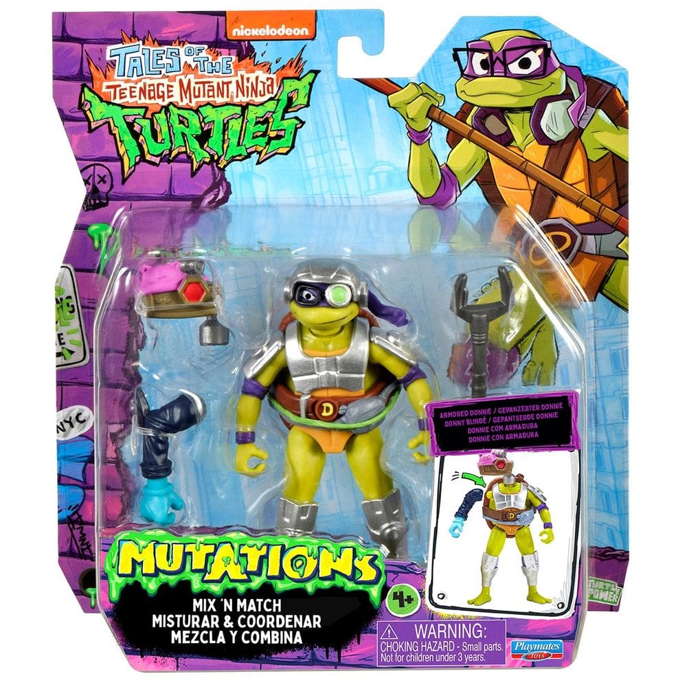 Boneco Donnie Com Acessórios - Tartarugas Ninja Mix `N Match