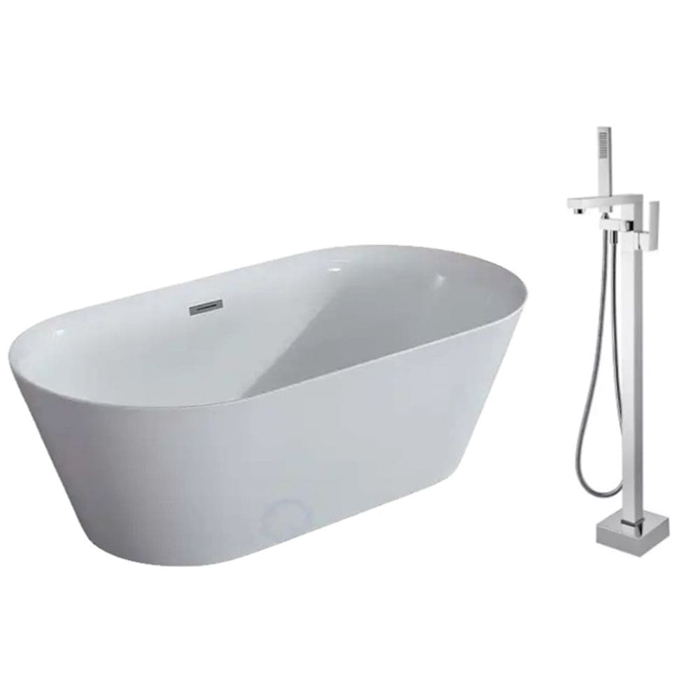 Kit Banheira Freestanding Venezza 1.50m c/Misturador Cromado