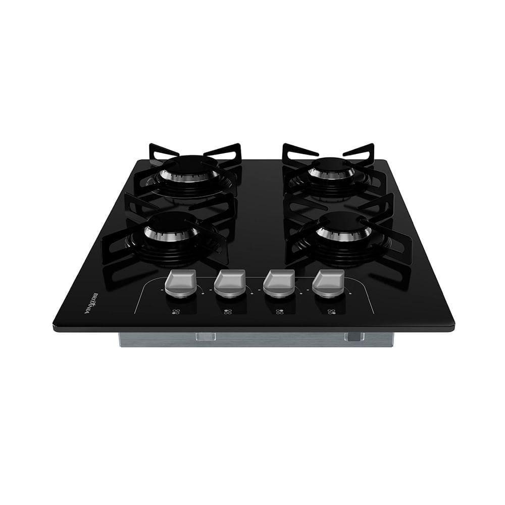 Cooktop A Gás Britânia 4 Bocas BCT4P Vidro Temperado Bivolt