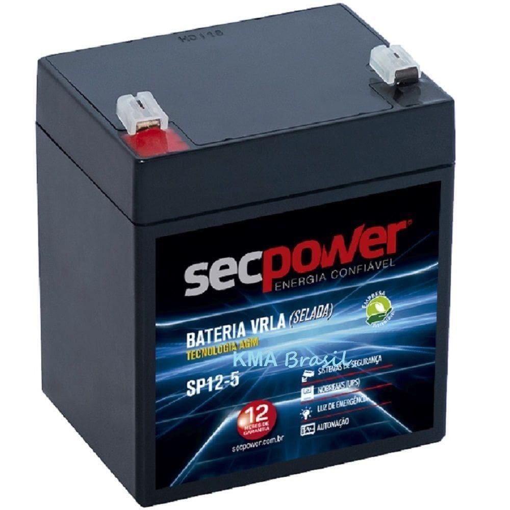 Bateria Selada Nobreak - 12v 5ah - Secpower - T2