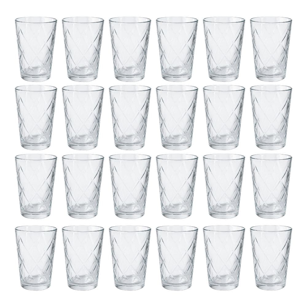 Jogo 24 Copos Vidro Transparente Arizona Agua Suco 200ml Bebidas
