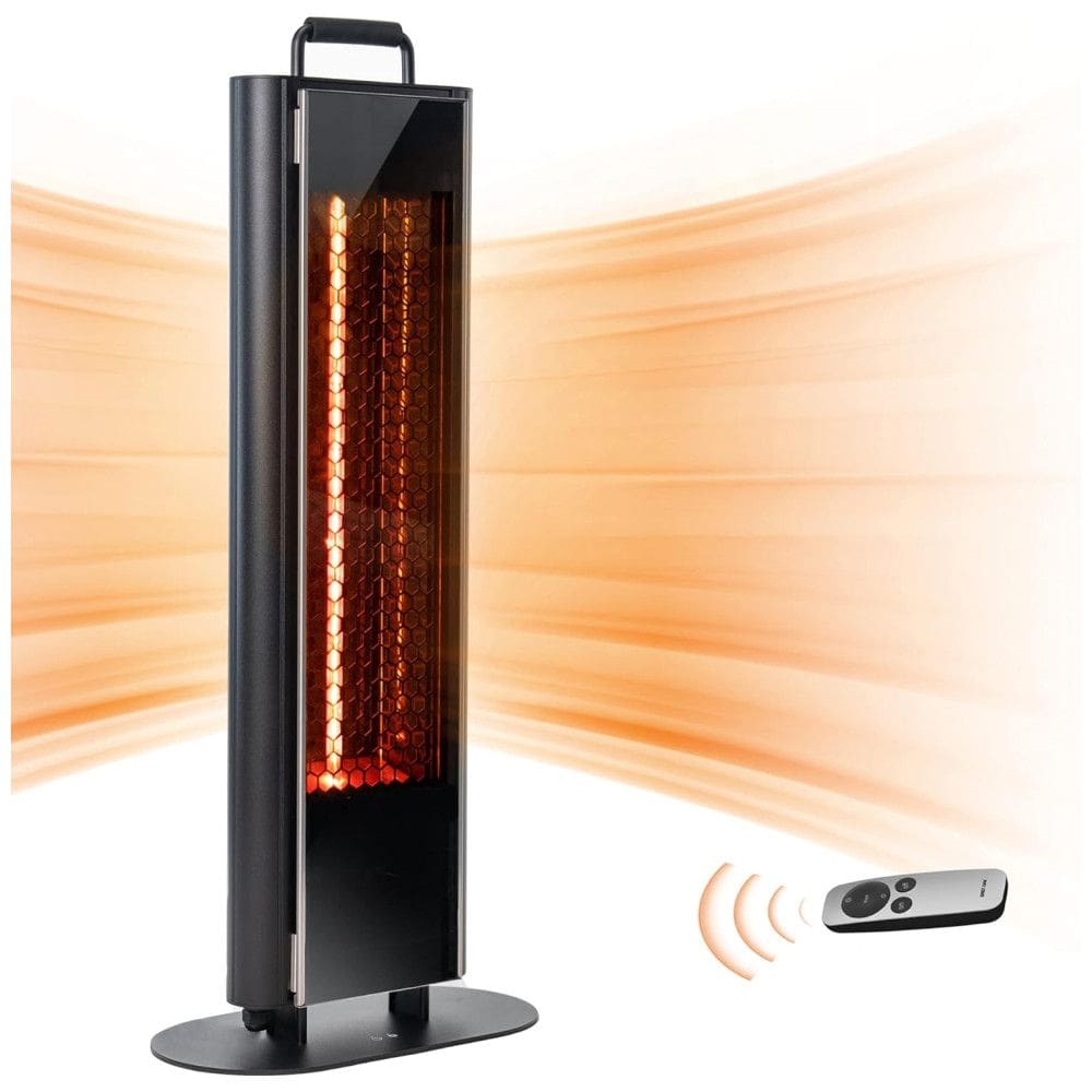Aquecedor Externo Elétrico com Aquecimento Dupla Face, 3 Níveis de Aquecimento, Controle Remoto e à Prova D`água IP65, 110V 1500W, EAST OAK