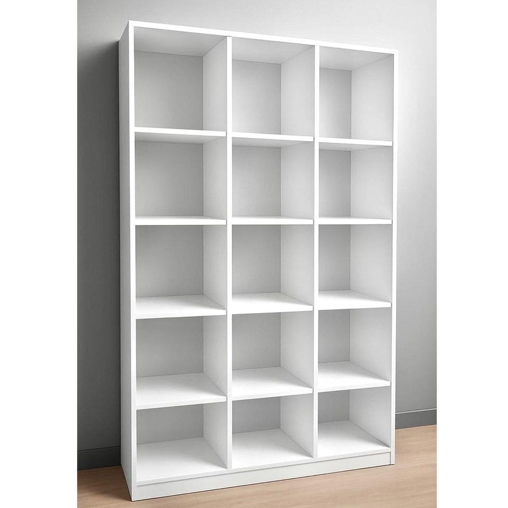 Estante Livreiro Colméia 15 Nichos Organizador Moderno Loja Casa Escritório Expositores Branco