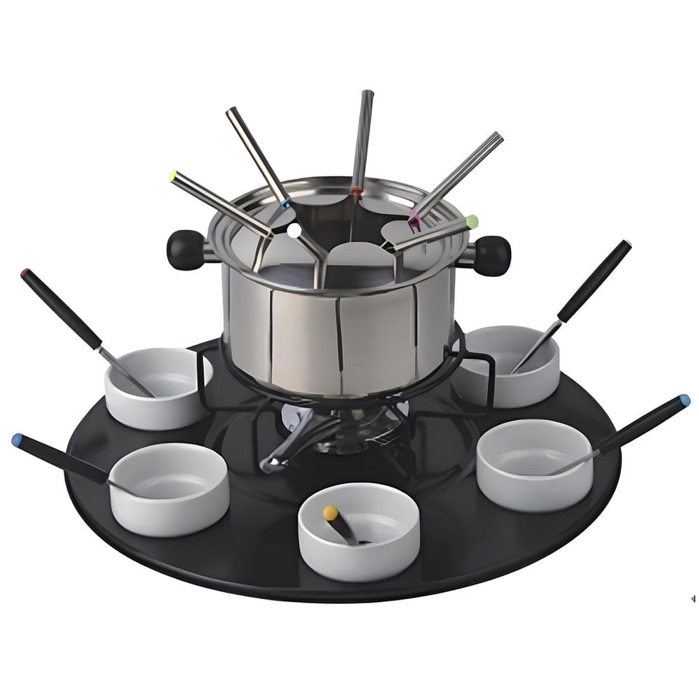 Conjunto de Fondue Premium Elegance C/ Bandeja Giratória 24 Peças Fd0684 Ferimte