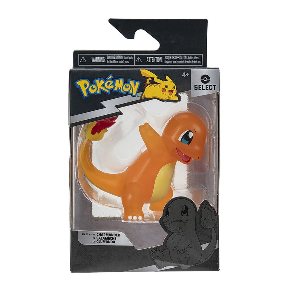 Pokemon - Boneco De Batalha Translúcida De 8Cm - Charmander