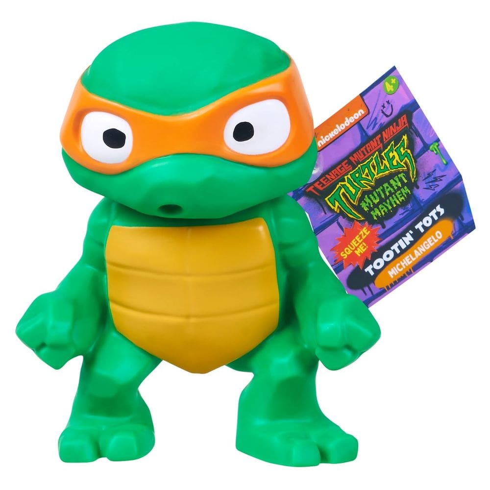 Boneco Michelangelo Tootin` Turtle Tots - Tartarugas Ninja