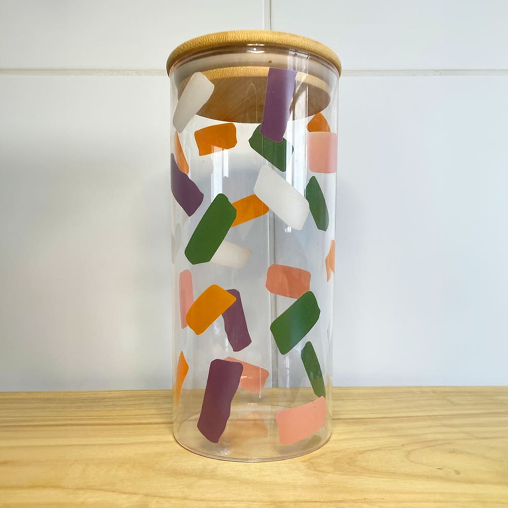 Pote De Vidro Com Tampa Hermética De Bambu Para Mantimentos - Mai Home