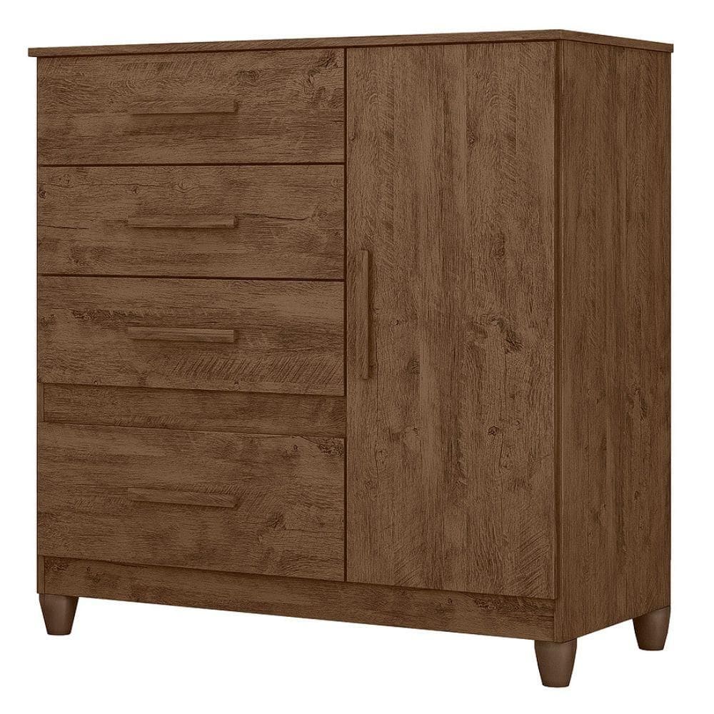 Comoda Venus 4 Gavetas 1 Porta Com Pes 98 cm Moval