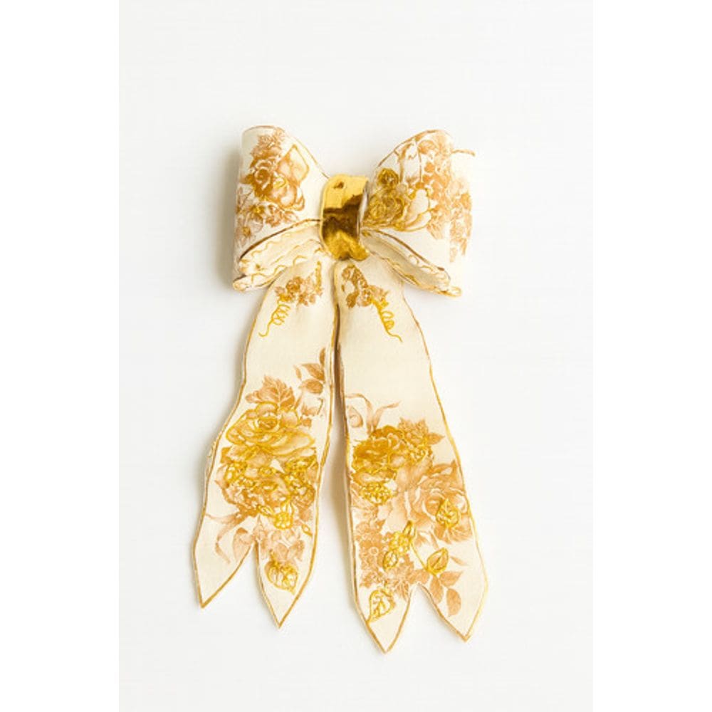 Laco Decorativo Em Porcelana Ouro 24k