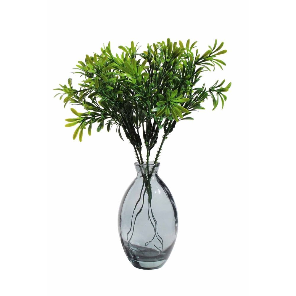 Kit 15 Vasos de Vidro Decorativo Vasinho Planta 12cm Fume