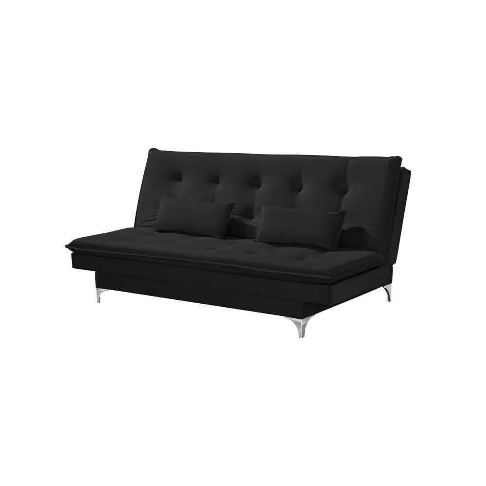 Sofá Cama Casal Berlim 190cm Design Moderno Veludo Preto