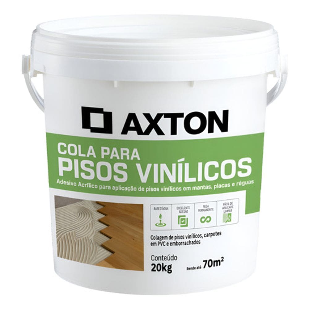 Cola Profissional Piso Vinilico Base De Agua 20 Kg Axton