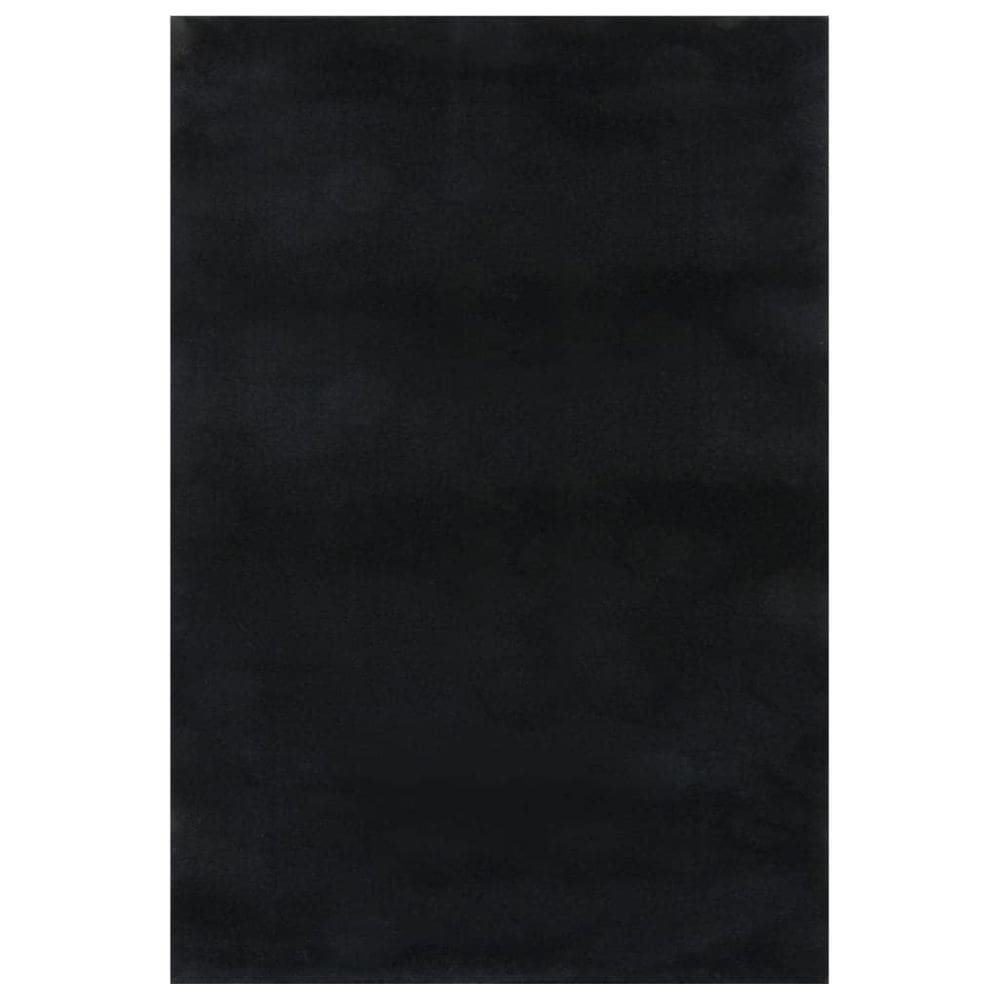 Tapete Shaggy VidaXL Retangular 160x230cm Poliéster Preto