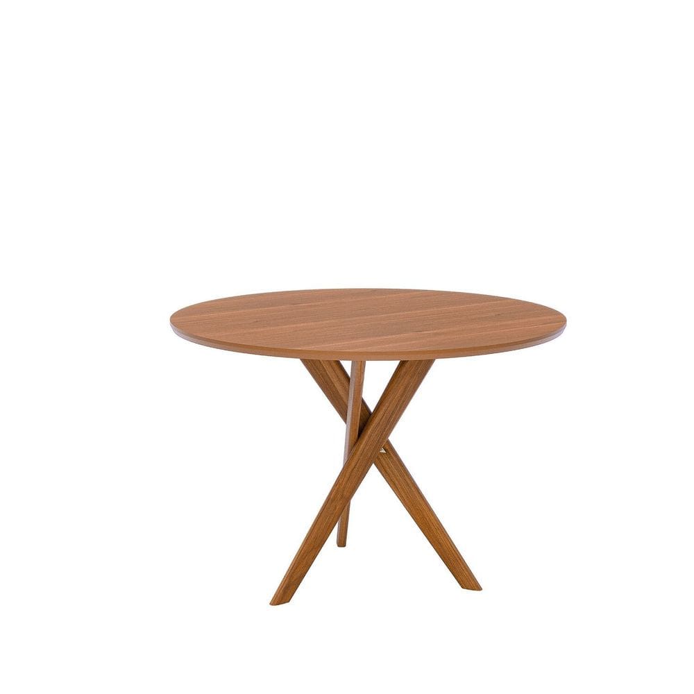 Mesa para Sala de Jantar Redonda 109cm sem Vidro Cacau Cinamomo