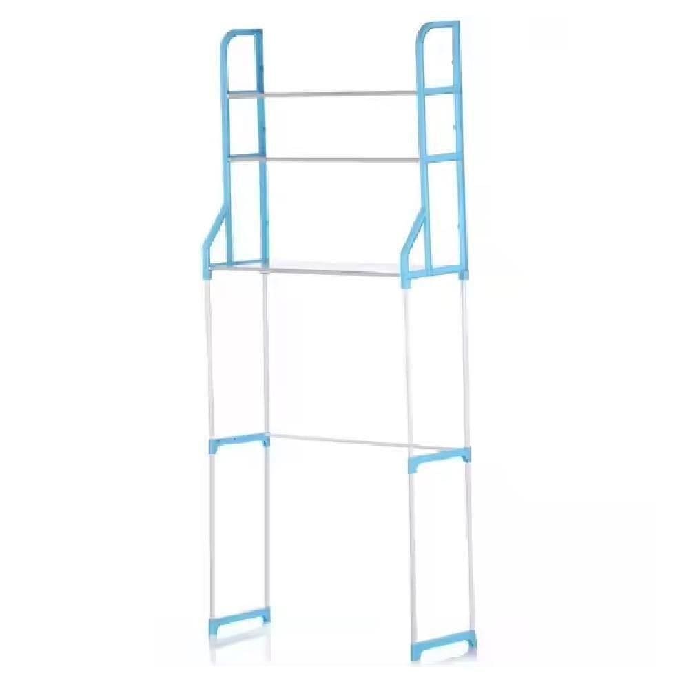 Estante Rack Desmontavel 3 Prateleiras Portatil Para Banheiro Lavanderia Vaso Sanitario Toalhas Acessorios Azul