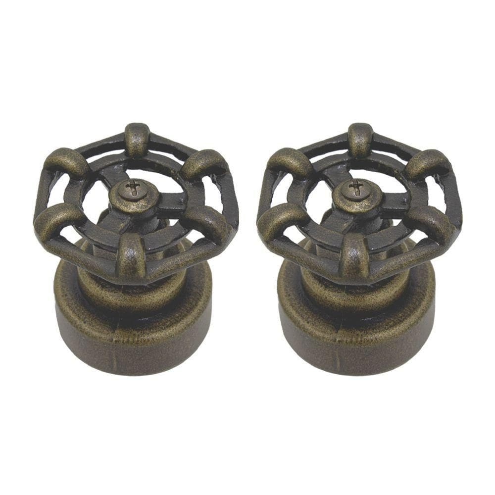 Kit 2 Acabamentos Registro Industrial Pressão Gaveta Dourado Ouro Velho Padrão Deca Luxo Metal