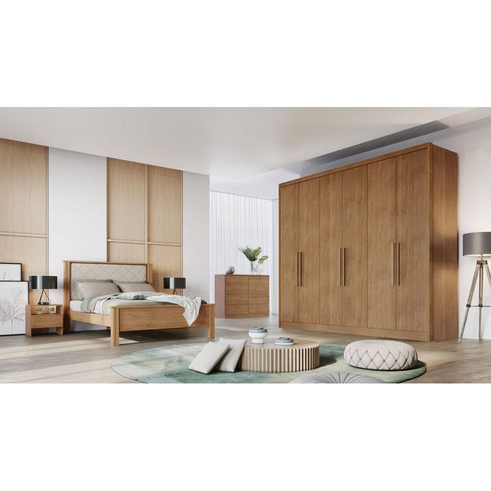 Guarda Roupa Casal 6 Portas 8 Gav New Vértice Novo Horizonte