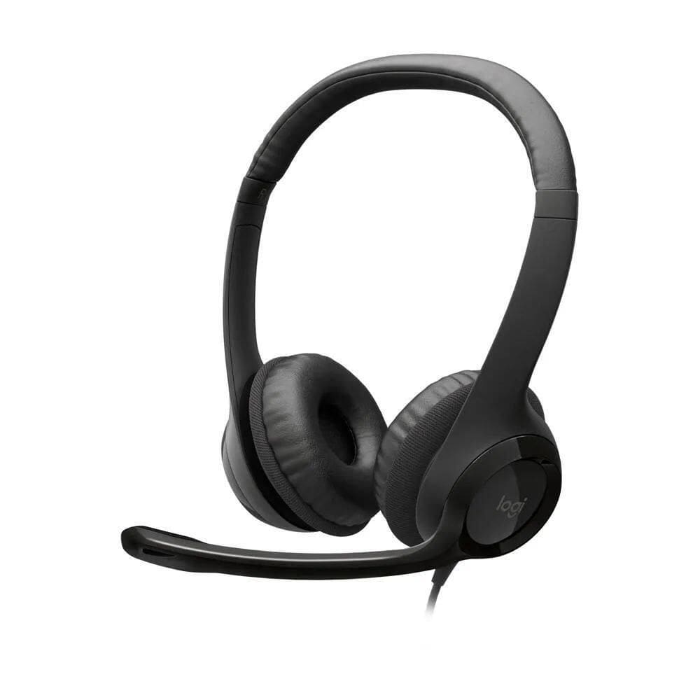 Headset com fio USB Logitech H390 com Almofadas, Controles Integrado e Microfone com Cancelamento de Ruído