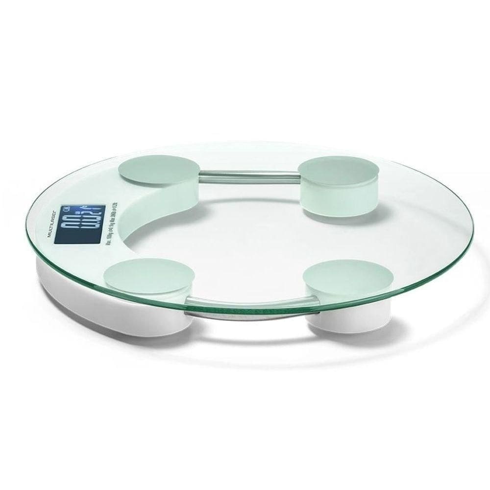 Balança Vidro Temperado 180kg Banheiro Corporal Redonda